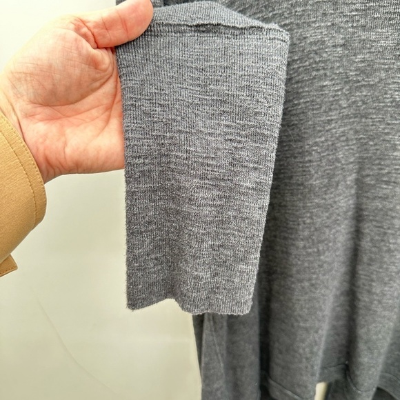 WE THE FREE Grey split back bohemian grunge womans oversized tunic Large - Picture 6 of 13